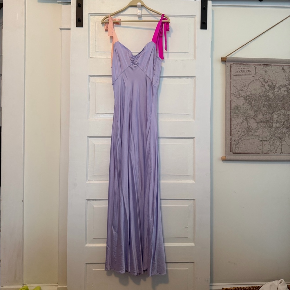 Dannijo x Free People Purple Silk Tie Dress - Picture 5 of 10